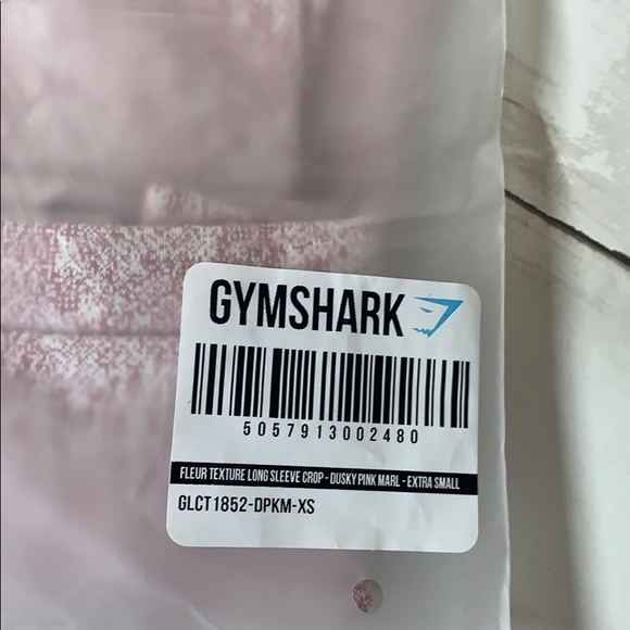 Gymshark fleur texture long sleeve crop dusky pink - Picture 10 of 10
